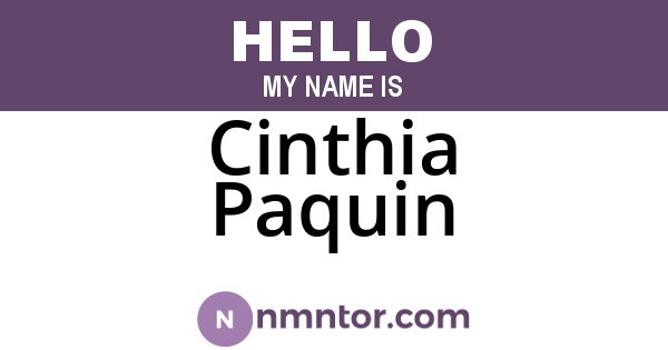 Cinthia Paquin