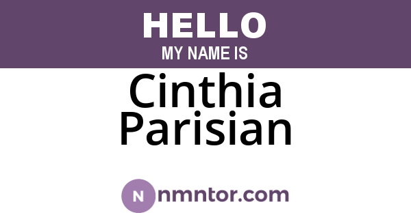 Cinthia Parisian