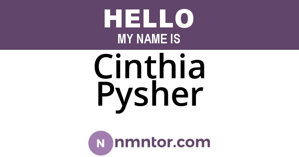 Cinthia Pysher