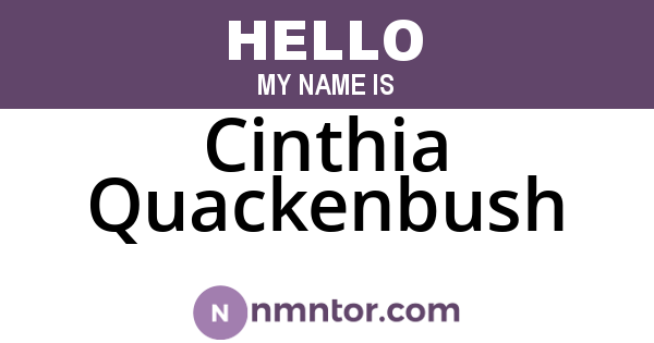 Cinthia Quackenbush