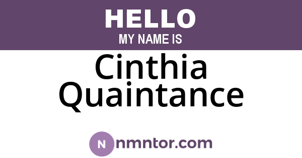 Cinthia Quaintance