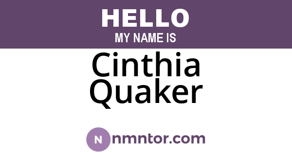 Cinthia Quaker