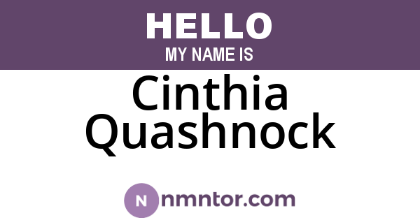 Cinthia Quashnock