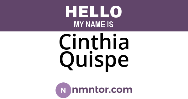 Cinthia Quispe