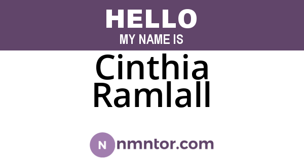 Cinthia Ramlall