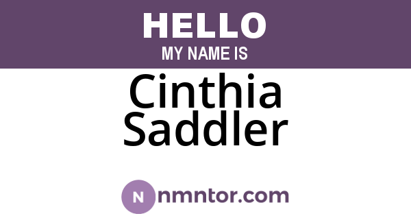 Cinthia Saddler