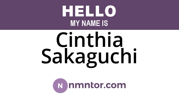 Cinthia Sakaguchi