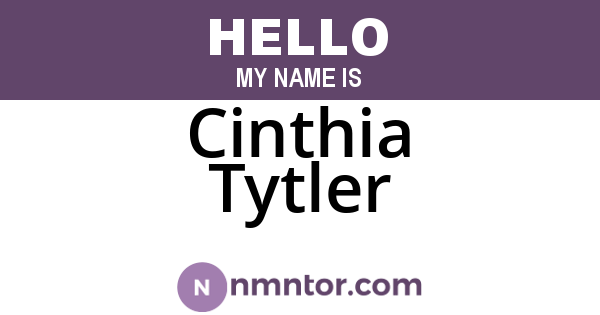 Cinthia Tytler