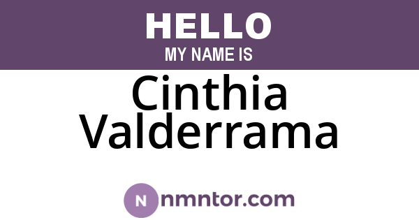 Cinthia Valderrama
