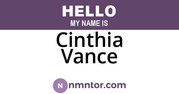 Cinthia Vance