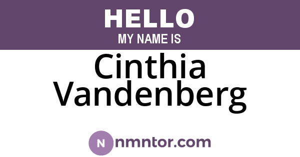 Cinthia Vandenberg