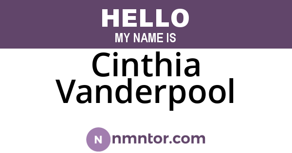 Cinthia Vanderpool