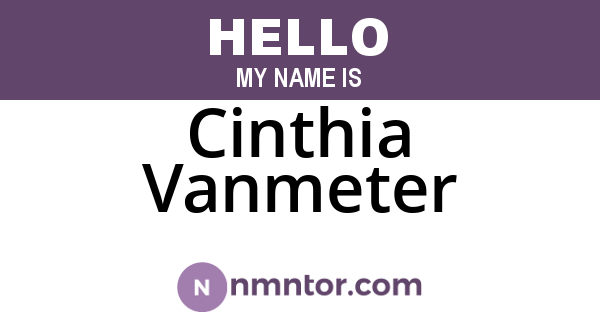 Cinthia Vanmeter