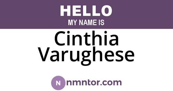 Cinthia Varughese