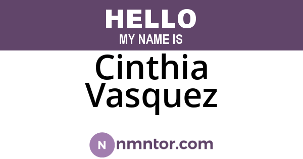 Cinthia Vasquez