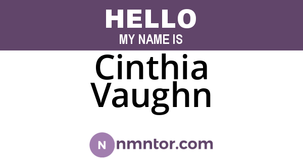 Cinthia Vaughn