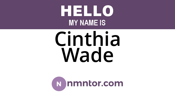 Cinthia Wade