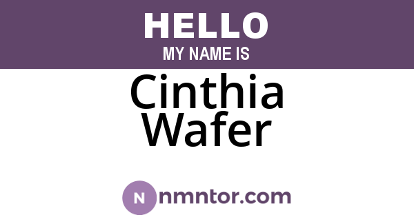 Cinthia Wafer