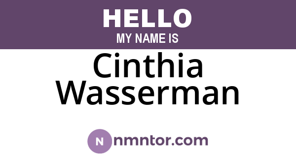 Cinthia Wasserman