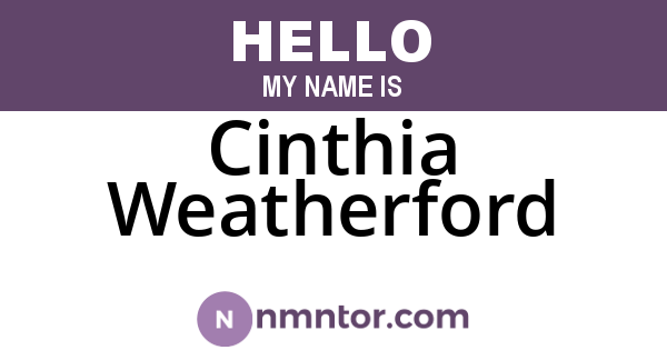 Cinthia Weatherford