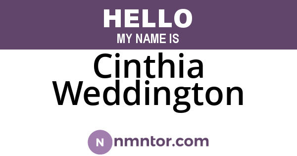 Cinthia Weddington