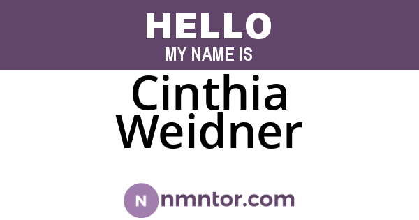 Cinthia Weidner