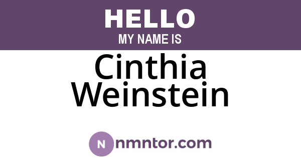 Cinthia Weinstein