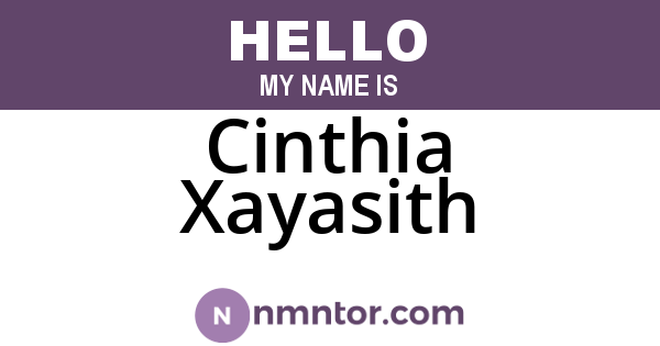 Cinthia Xayasith