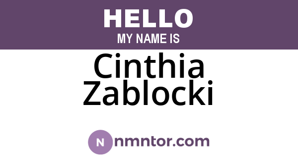 Cinthia Zablocki