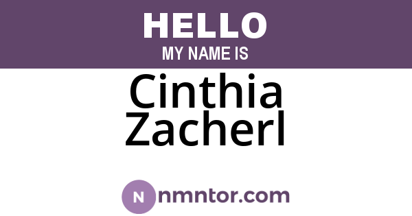 Cinthia Zacherl