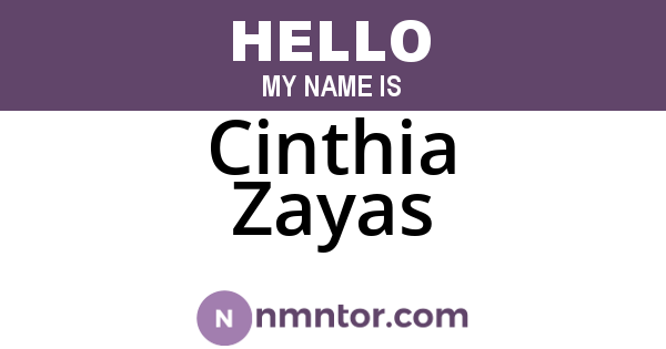 Cinthia Zayas