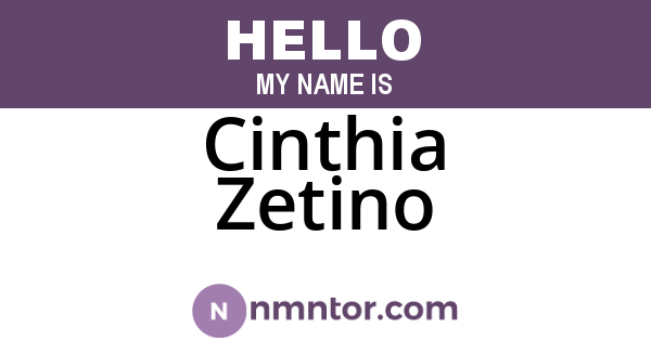 Cinthia Zetino