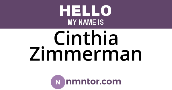Cinthia Zimmerman
