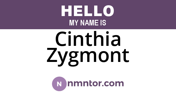 Cinthia Zygmont