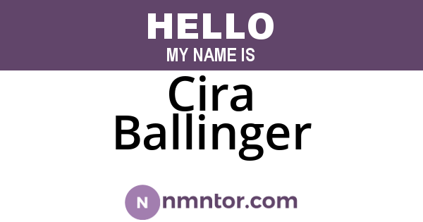 Cira Ballinger