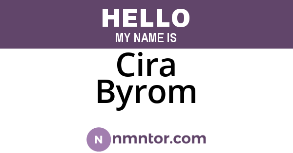 Cira Byrom