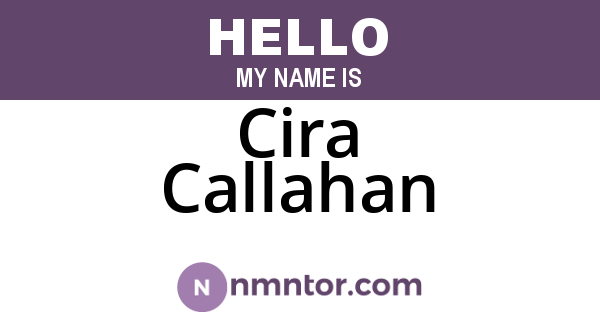 Cira Callahan