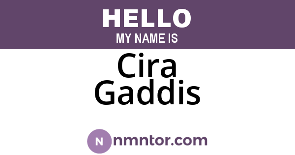 Cira Gaddis