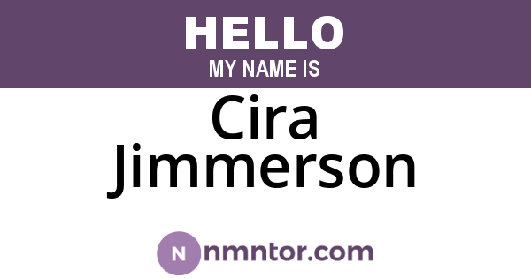 Cira Jimmerson