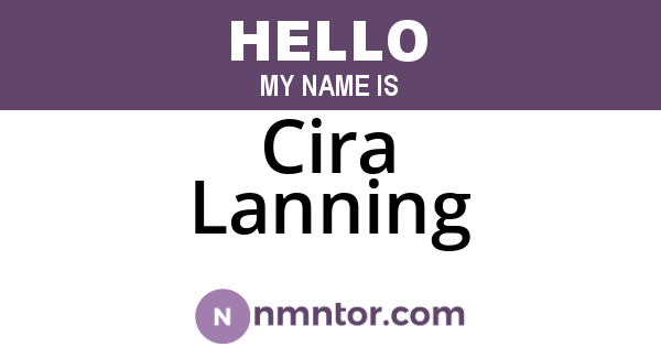 Cira Lanning