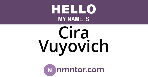Cira Vuyovich