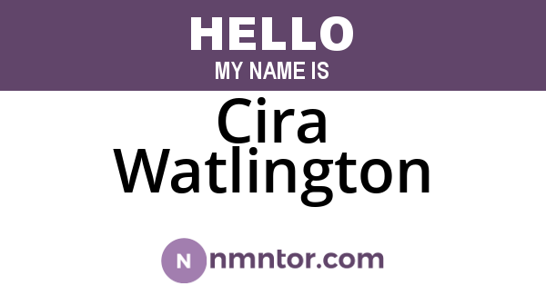 Cira Watlington