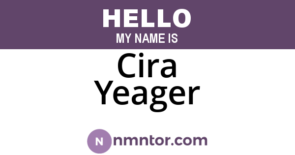Cira Yeager