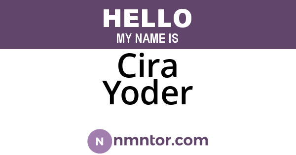 Cira Yoder
