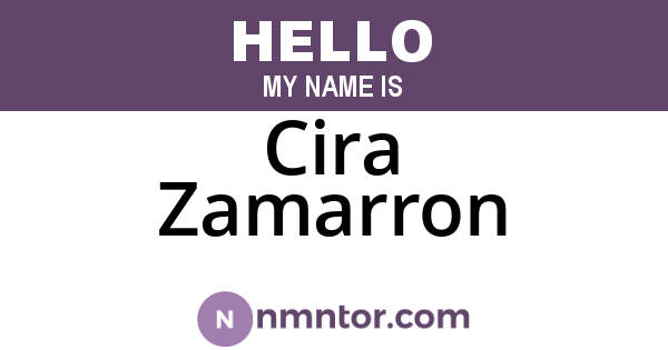 Cira Zamarron