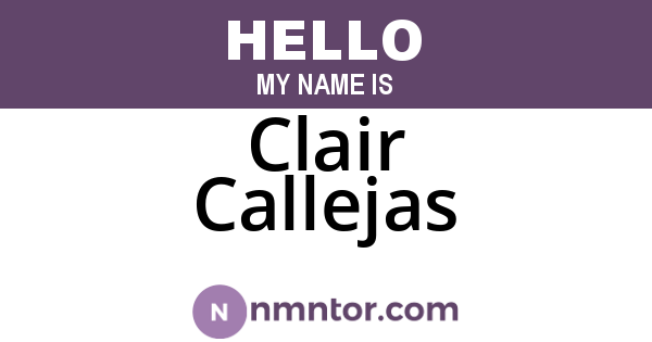 Clair Callejas