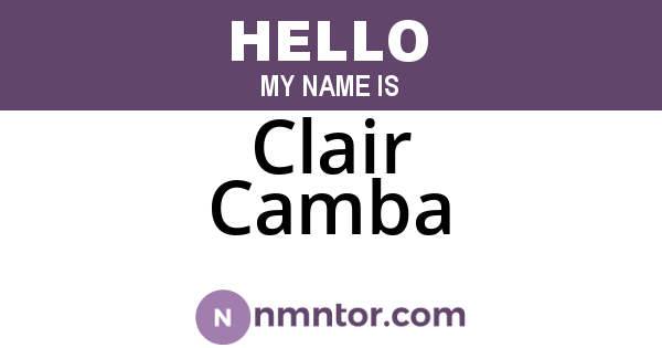 Clair Camba