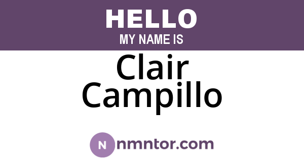 Clair Campillo