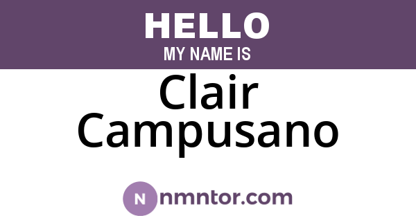 Clair Campusano