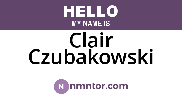 Clair Czubakowski